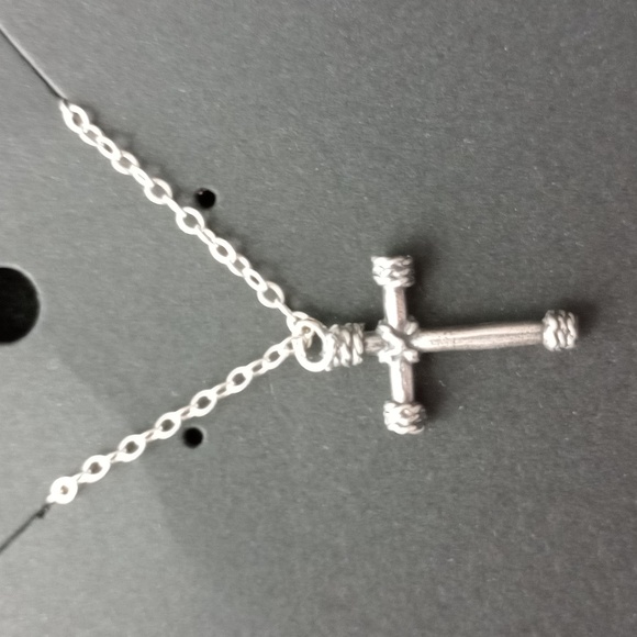 Sterling Silver Cross Pendant Necklace - Picture 10 of 11